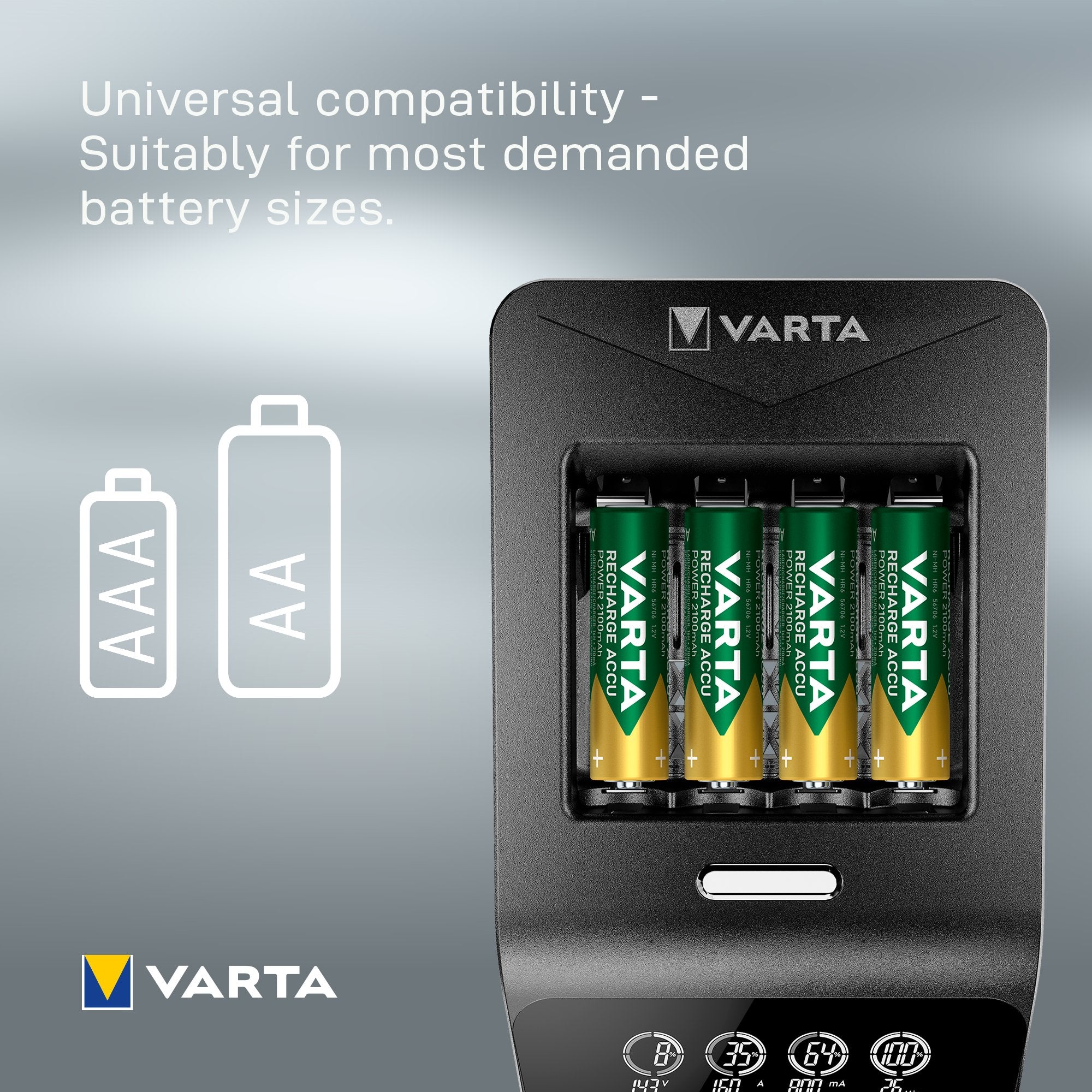 2 Piles rechargeables C - HR14 - 3000mAH en blister - VARTA - AZ Piles  distribution