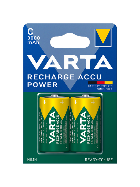 VARTA - Rechargeable - Size C 3000mAh