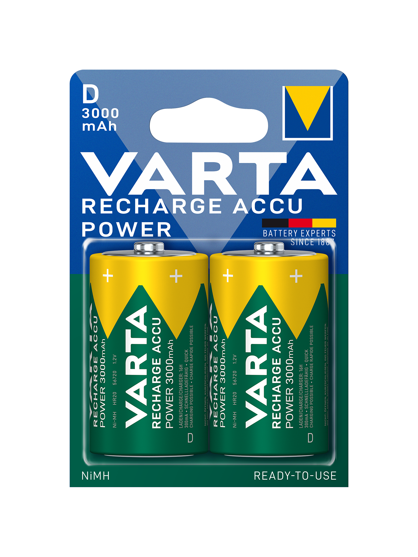 VARTA - Rechargeable - Size D 3000mAh
