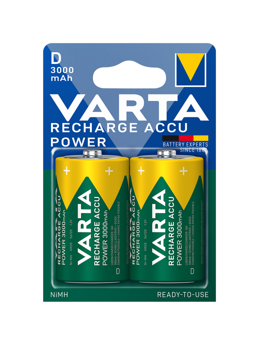 VARTA - Rechargeable - Size D 3000mAh