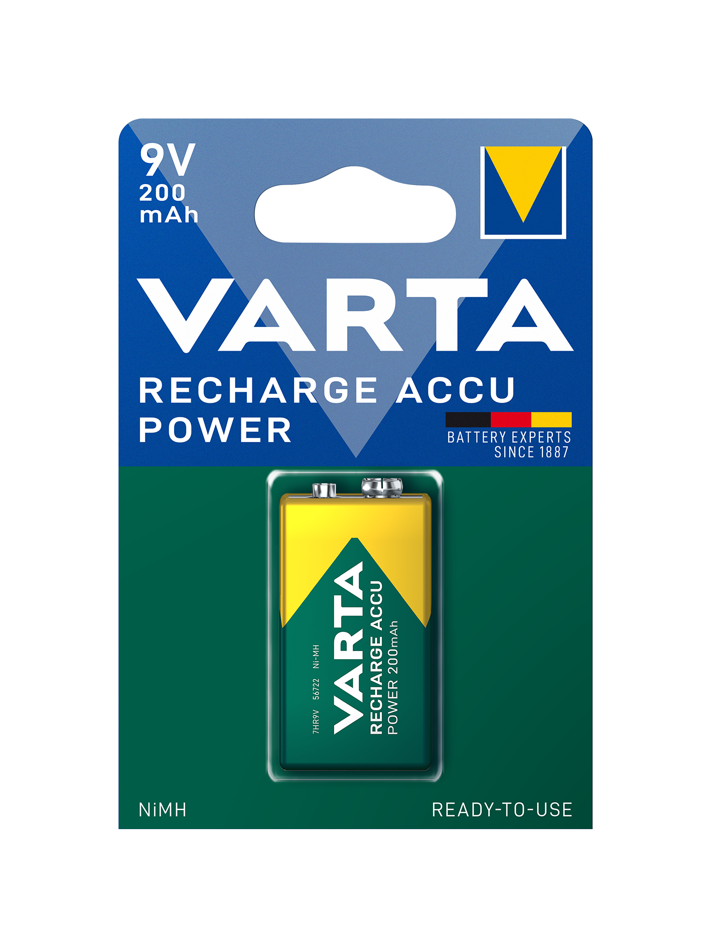 VARTA - Rechargeable - Size 9V 200mAh