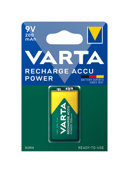 VARTA - Rechargeable - Size 9V 200mAh