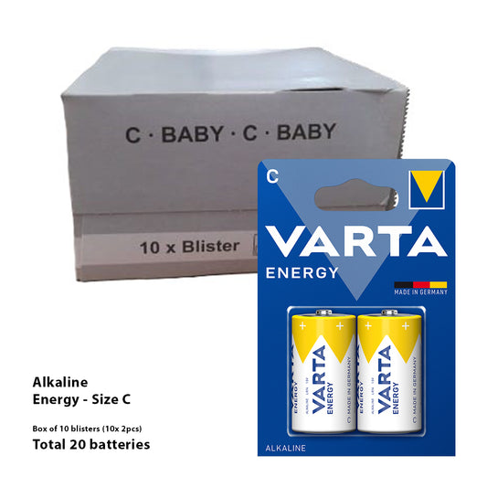 VARTA - Alkaline Size C - Box of 20 batteries