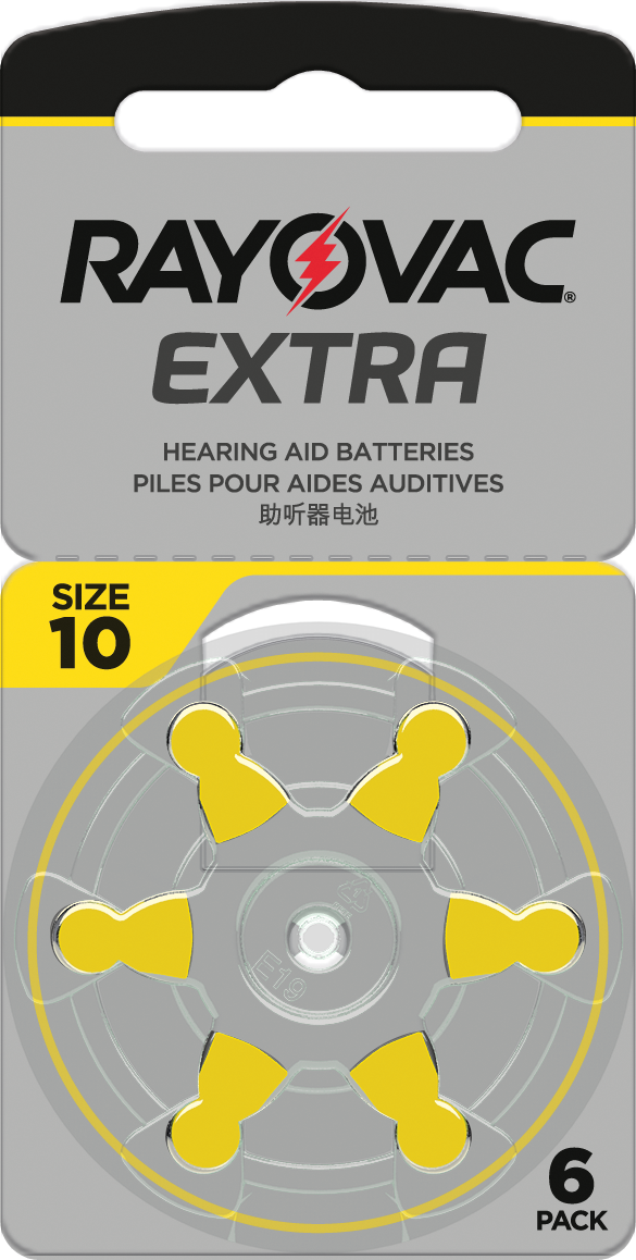 RAYOVAC Extra - Size 10 - Box of 10 cards (60 batteries)