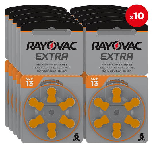 RAYOVAC Extra - Size 13 - Box of 10 cards (60 batteries)