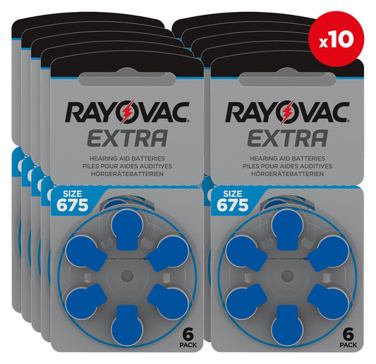 RAYOVAC Extra - Size 675 - Box of 10 cards (60 batteries)