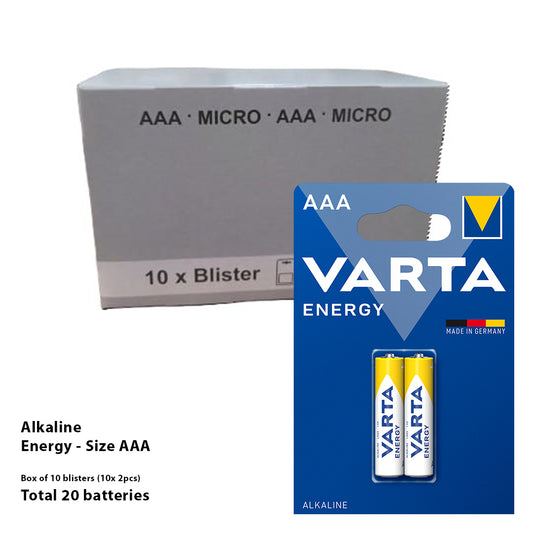 VARTA - Alkaline Size AAA - Box of 20 batteries