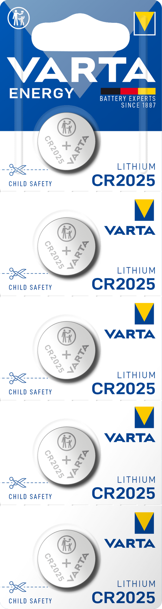 VARTA - Lithium - 2025 Pack of 5 Perforated