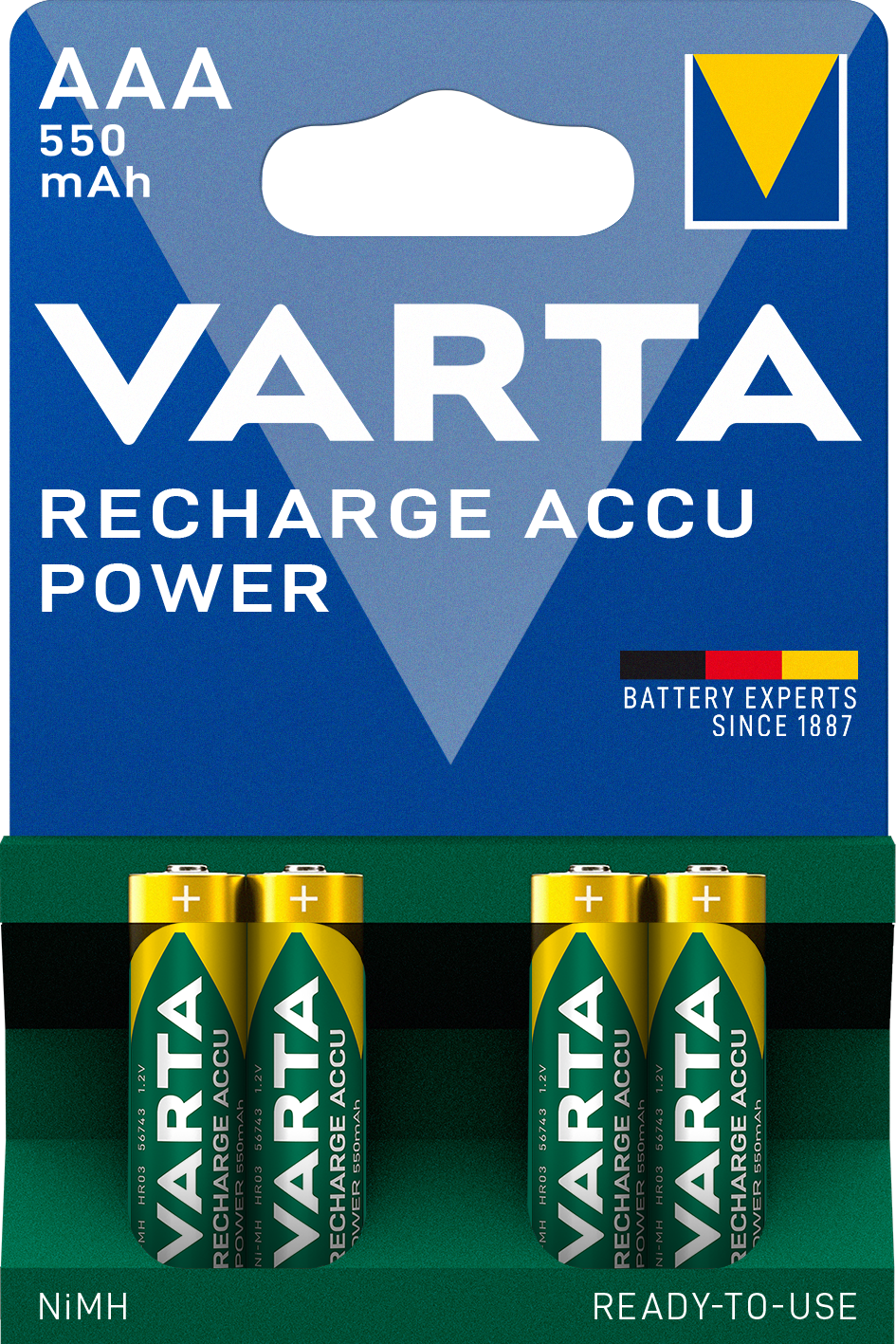 Varta - Reachargeable - 4AAA 800 mAh