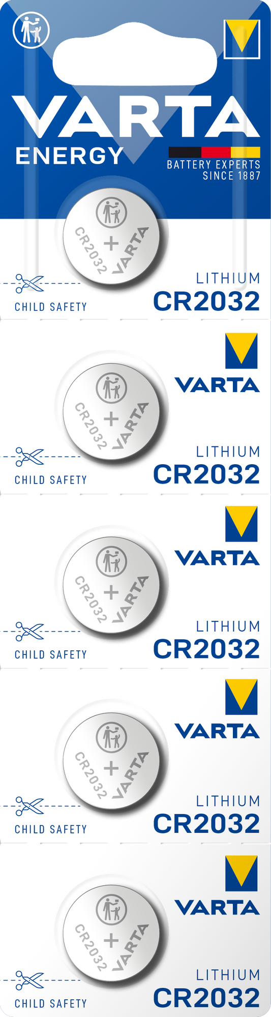 VARTA - Lithium - 2032 Pack of 5 Perforated