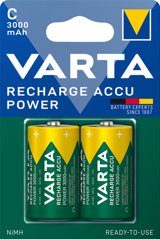 VARTA - Rechargeable - Size C 3000mAh