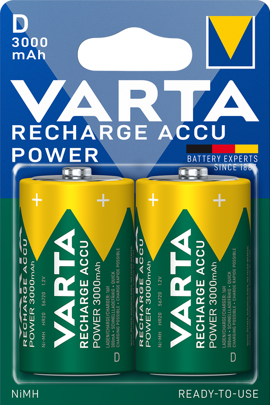 VARTA - Rechargeable - Size D 3000mAh