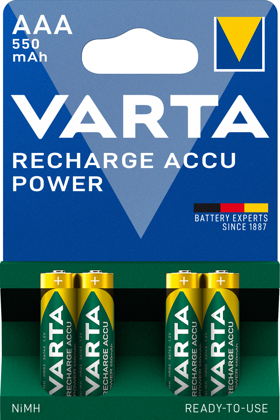 Varta - Reachargeable - 4AAA 550 mAh