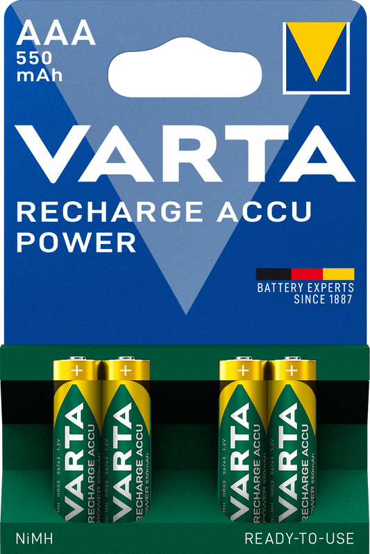 Varta - Reachargeable - 4AAA 550 mAh