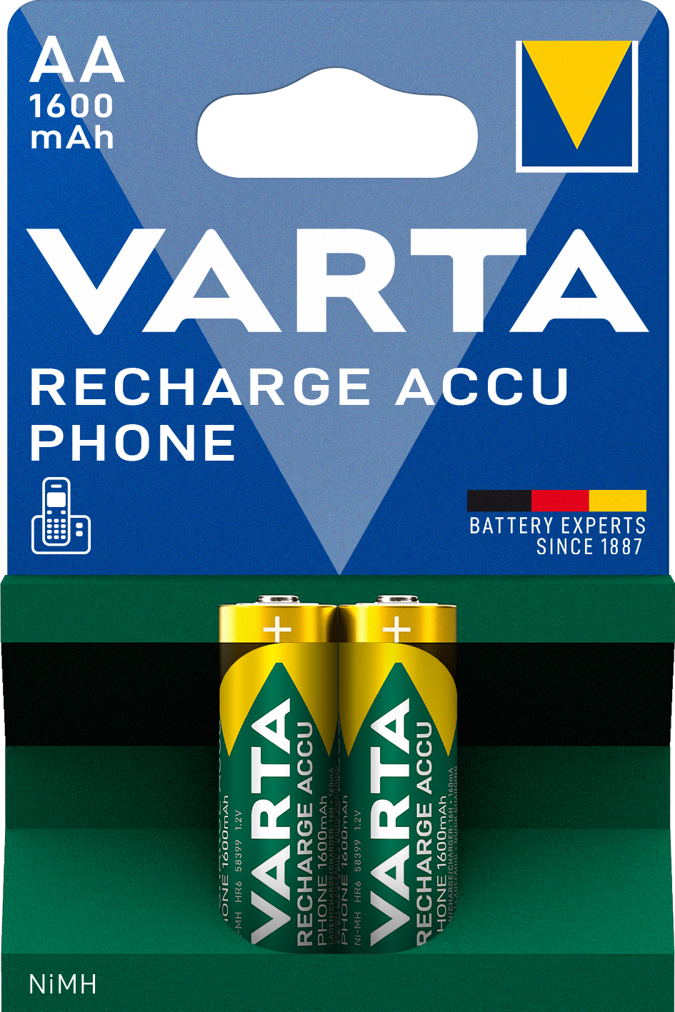 Varta - Rechargeable - 2AA 1600 mAh